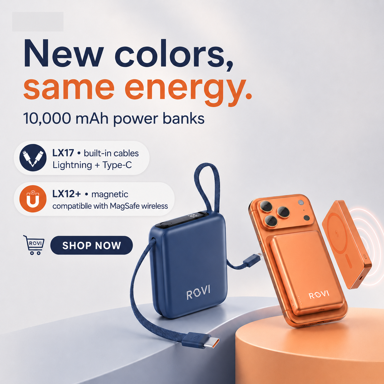 power bank blue orange